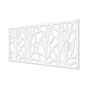 Willow 48 in. x 24 in. White Polypropylene Multi-Purpose Decorative Panel