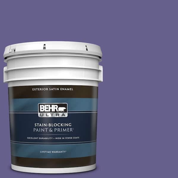 BEHR ULTRA 5 gal. #S-G-630 Majestic Purple Satin Enamel Exterior Paint & Primer