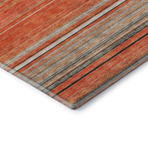 Mayfield Premium Machine Washable Abstract AMF979 Coral 10 ft. x 14 ft. Area Rug