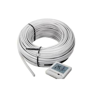 338-Watt 120-Volt 88.2 ft. Long Floor Heating Cable Waterproof Floor Tile Heat Cable with Temperature Control Panel