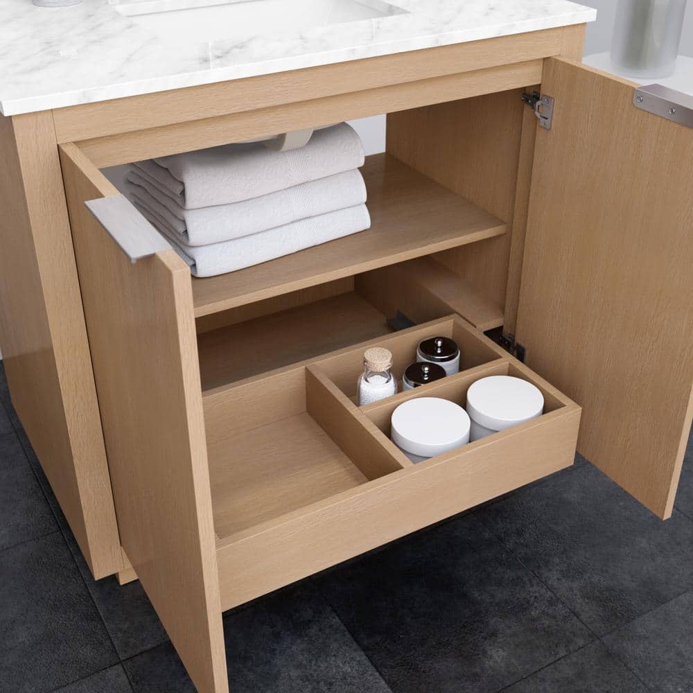 Maroni Light Straw 35" Hardwood Freestanding Vanity Base