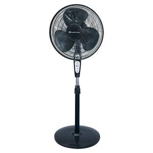 42 in. Adjustable-Height 3-Speed Oscillating Pedestal Fan with Timer Settings