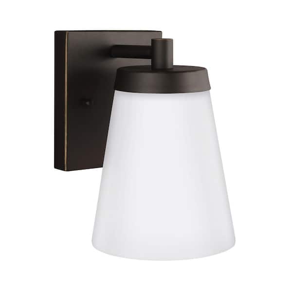 Generation Lighting Renville 1-Light Antique Bronze Outdoor 7.375 in. Wall Lantern Sconce