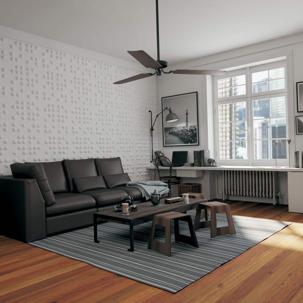 Emery White PVC 3D Textured Wall Panel 19.63" x 19.63"