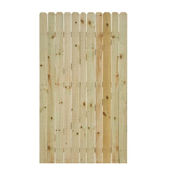 Outdoor Essentials 3.5 ft. W x 6 ft. H Pressure-Treated Pine Stockade ...