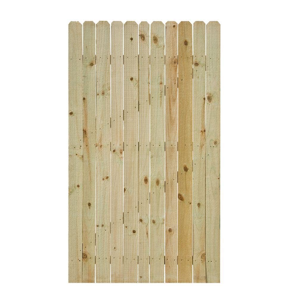 3.5 ft. W x 6 ft. H Pressure-Treated Pine Stockade Fence Gate 133606 - The Home  Depot, image size:1000x1000