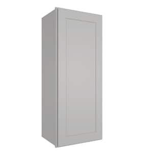 15 in. W x 12 in. D x 42 in. H in Shaker Dove Plywood Ready to Assemble Wall Cabinet 1-Door 3-Shelves Kitchen Cabinet