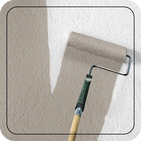 5 gal. #PPU18-13 Perfect Taupe Satin Interior/Exterior Masonry, Stucco and Brick Paint