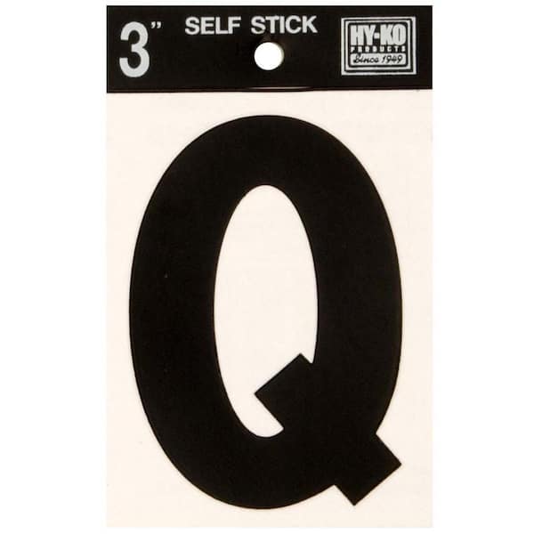 HY-KO 3 in. Vinyl Letter Q
