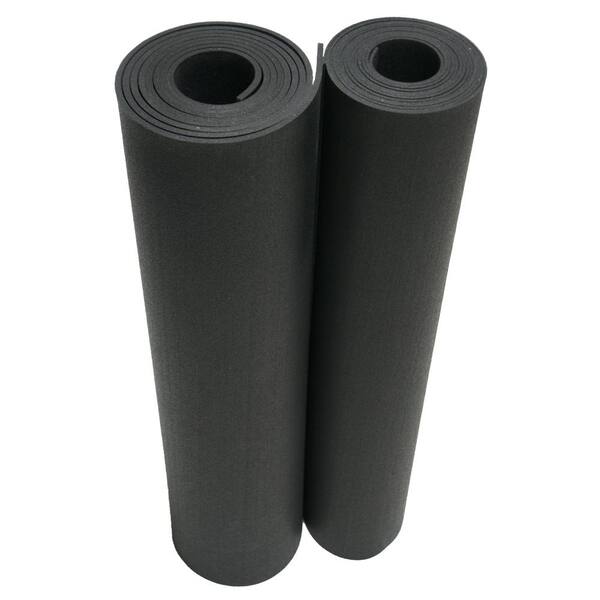 Rubber-Cal Recycled Rubber - 60A - Sheets and Rolls 1/4 in. T x 4 ft. W x 4 ft. L Black Rubber Garage Flooring 21-100
