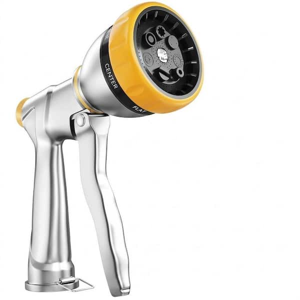 Heavy Duty Metal Hose Nozzle Sprayer with 7 Spray Patterns, High Pressure Water Sprayer for Plants, Lawns, Cars