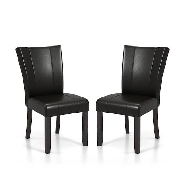 Furniture of America Thunderbird Black and Dark Gray Side Chairs (Set of 2)