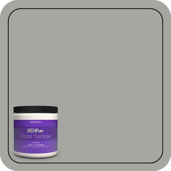 BEHR PREMIUM PLUS 8 oz. #PPU24-18 Great Graphite Eggshell Enamel Interior Paint & Primer Color Sample