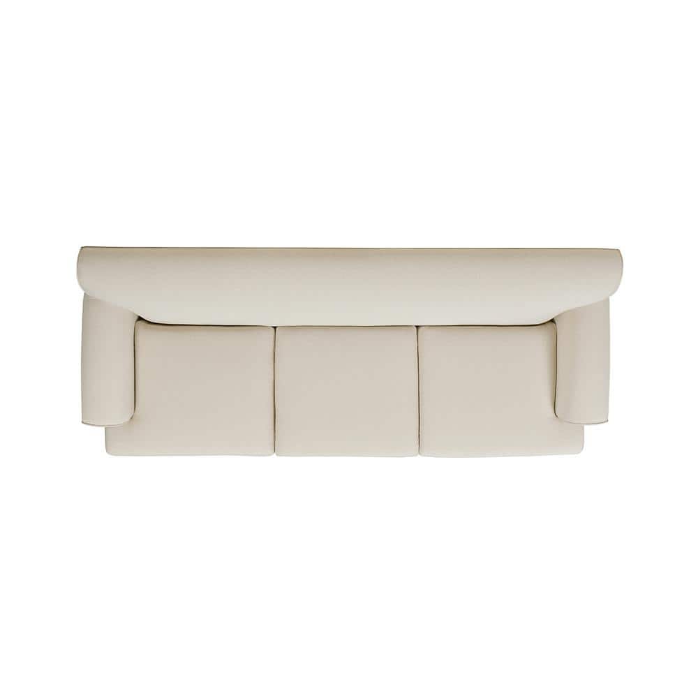 Alana Light Beige Linen Upholstered Lawson Sofa with Removable Cushions