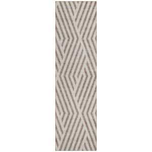 Chantille ACN550 Taupe 2 ft. 3 in. x 7 ft. 6 in. Machine Washable Indoor/Outdoor Geometric Runner Rug