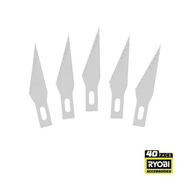 RYOBI #11 Steel Precision Hobby Knife Replacement Utility Knife Blades (40-Piece)