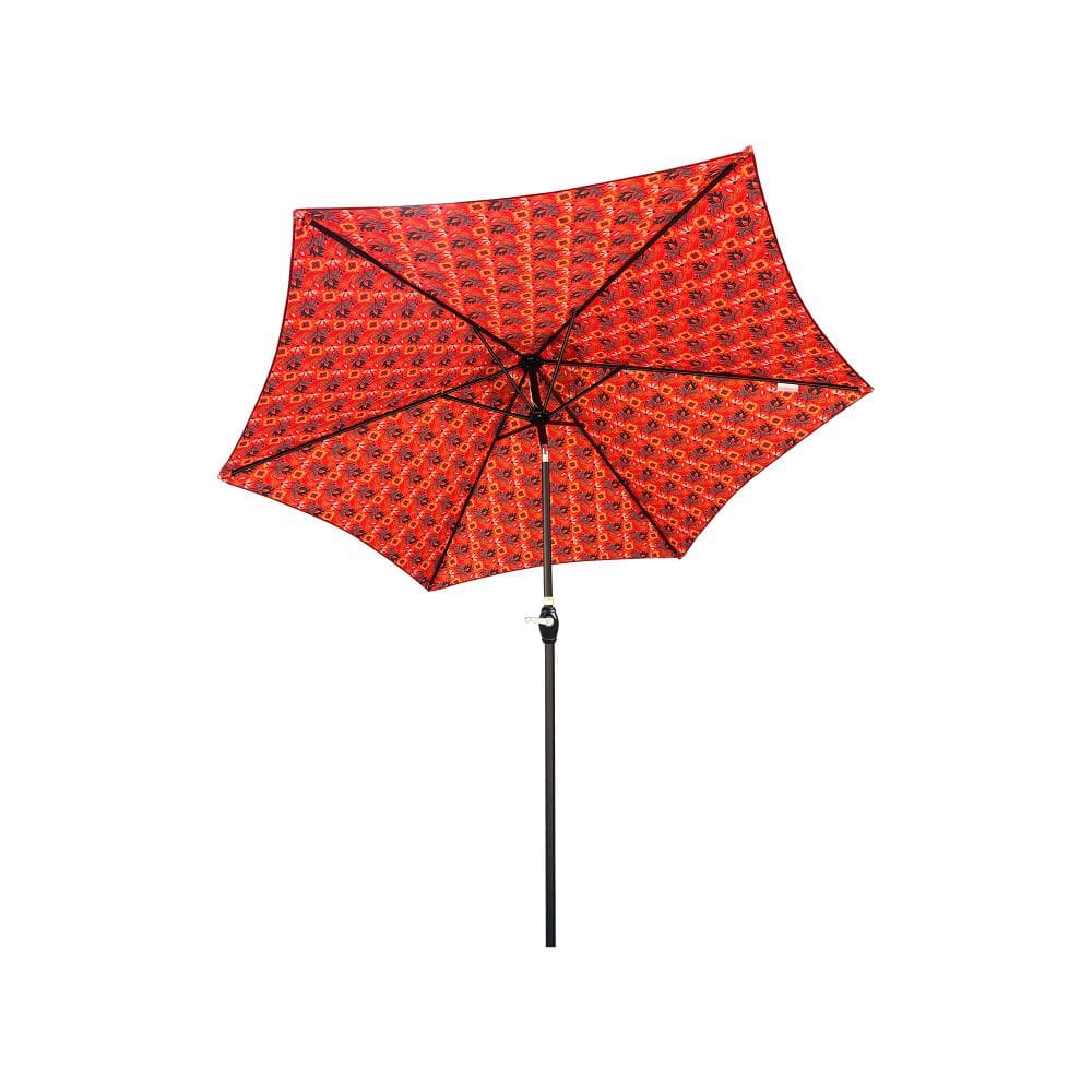 Orange 9 ft. Hexagon Outdoor Umbrella with Crank Lift and Tilt Push Button (Base not included) price history on PriceWatchPro