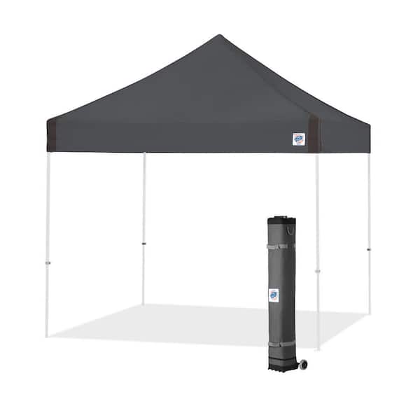 E-Z UP Vista Series 12 ft. x 12 ft. Steel Grey Instant Canopy Pop