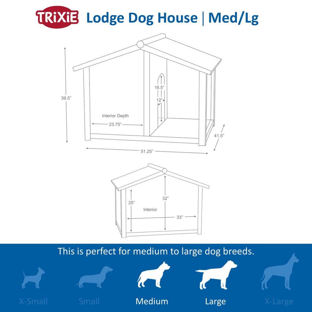Medium Brown Weatherproof Wooden Dog House with Raised Floor