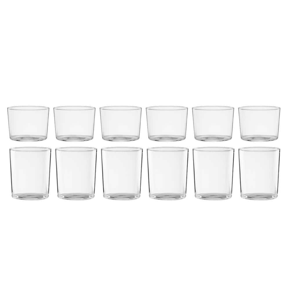 Oneida Clear Stackable Short and Tall Glasses Set, 12 Count