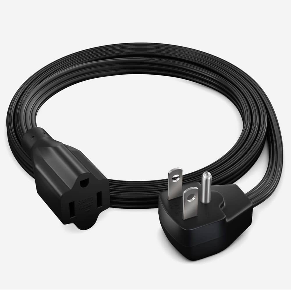 5 ft. 14 / 3 Medium / Heavy Duty Indoor Extension Cord Flat Plug Flat Wire 15 Amp Black price history on PriceWatchPro
