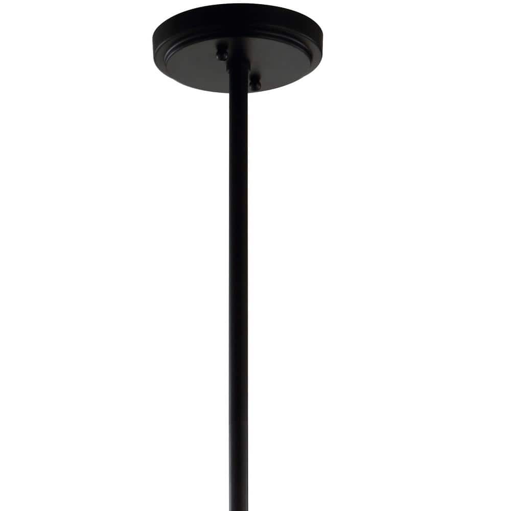 Adam 16" Black Glass and Bronze LED Pendant Light