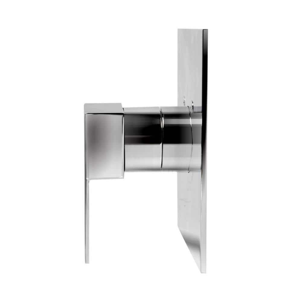 Polished Chrome Modern Square Shower Mixer with Lever