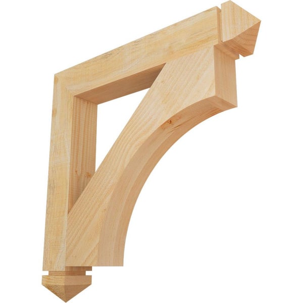 Ekena Millwork 4 in. x 28 in. x 28 in. Douglas Fir Westlake Arts and Crafts Rough Sawn Bracket
