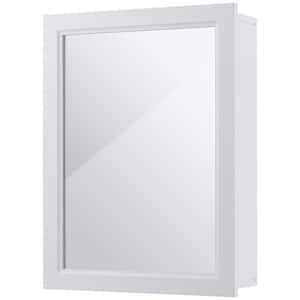 20 in. W x 6 in. D x 26 in. H Medicine Cabinet Bathroom Storage Wall Cabinet with Mirror in White
