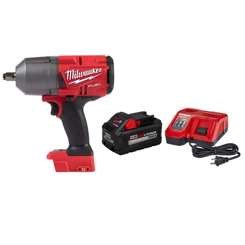 Milwaukee M18 FUEL 18-Volt Lithium-Ion Brushless Cordless 1/2 in. Impact  Wrench with Friction Ring with 8.0 Ah Starter Kit 2767-20-48-59-1880 The  Home Depot