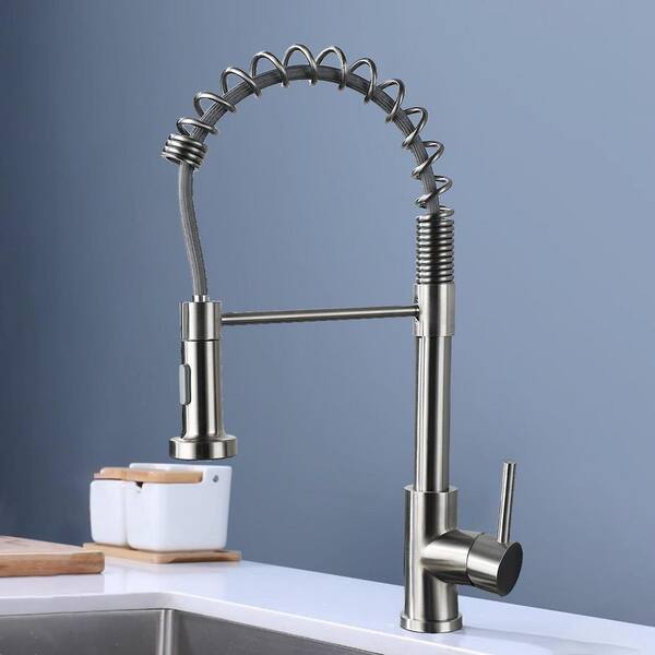 Satico 18.89 in. Single Handle 360° Spout Swivel Pull Down Sprayer