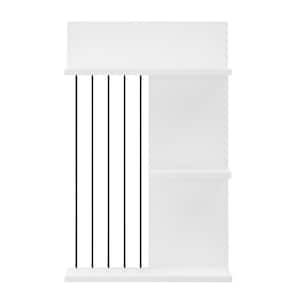 Seville 15.8 in. W x 5.7 in. D x 24.6 in. Dynamic Utility Ledge Decorative Wall Shelf - White