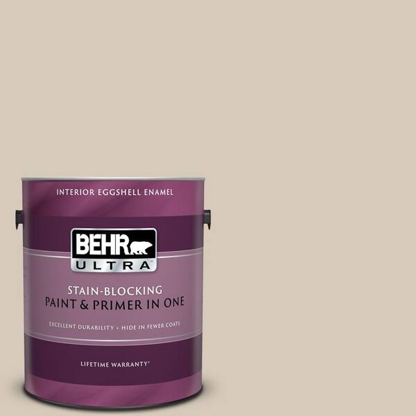 BEHR ULTRA 1 gal. #UL170-16 Almond Wisp Eggshell Enamel Interior Paint and Primer in One