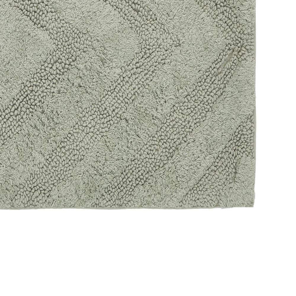 Hugo Dark Sage Cotton Tufted Non-Slip 20" x 20" Bath Rug
