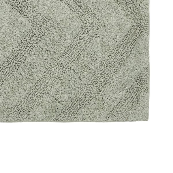 Hugo Collection 20 in. x 20 in. Green 100% Cotton Contour Bath Rug
