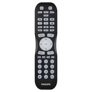 4 Device Bluetooth Programmable Universal Remote Control, Backlit, Black