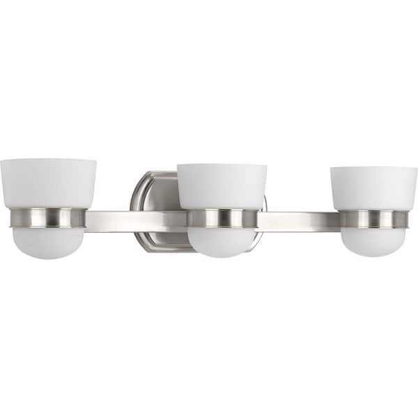 Progress Lighting Index Collection 3-Light Brushed Nickel Bath Light