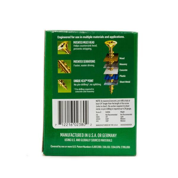 SPAX #8 x 2 in. Yellow Zinc Coated Phillips-Square Flat Undercut