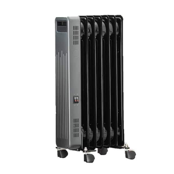 1500-Watt 25 in. Electric Forced Air Portable Oil-Filled Radiator 