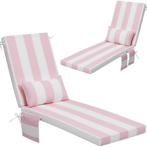 Unbranded 72 in. x 21 in. 2-Piece Outdoor Polyester Patio Chaise Lounge Cushion