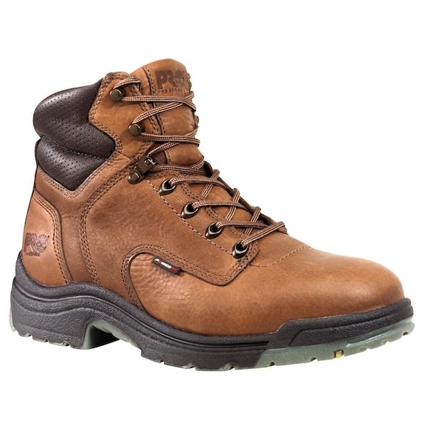Timberland PRO Men's TiTAN 6'' Work Boots - Alloy Toe - Coffee Size 8.5(M)