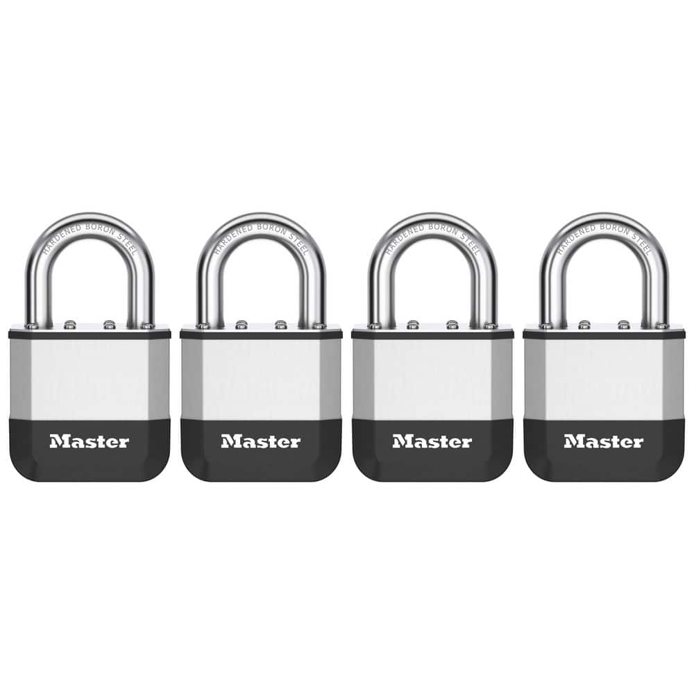 Elite Heavy Duty Lock with Hardened Boron Steel Shackle, 2 in. wide, 1 in. Shackle; Four-Pack price history on PriceWatchPro