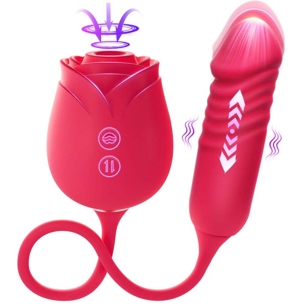 AI Rose 10-Mode G-Spot Thrusting Suction Waterproof Vibrator for Clitoral Nipple Stimulation Anal Dildos Pink (1-Pack) price history on PriceWatchPro