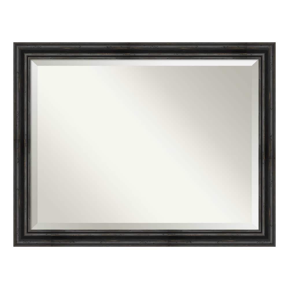Rustic Black Pine Rectangular Bathroom Vanity Mirror