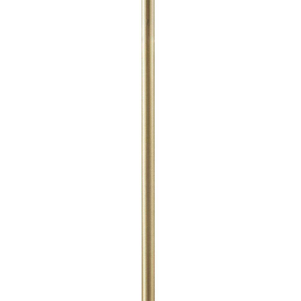 Ezra Mid-Century 5-Light Chandelier in Antique Brass with White Shades