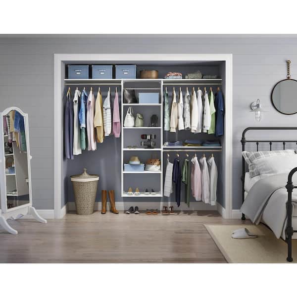 ClosetMaid Style+ 25 in. W White Hanging Wood Closet Tower