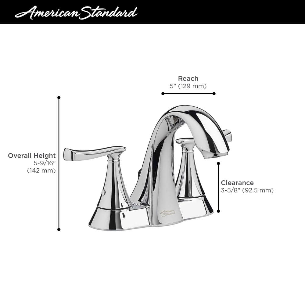 Chatfield Brushed Nickel 4-Inch Centerset 2-Handle Bathroom Faucet