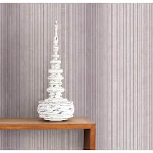 Insight Eggplant Stripe Strippable Roll Wallpaper (Covers 56.4 sq. ft.)