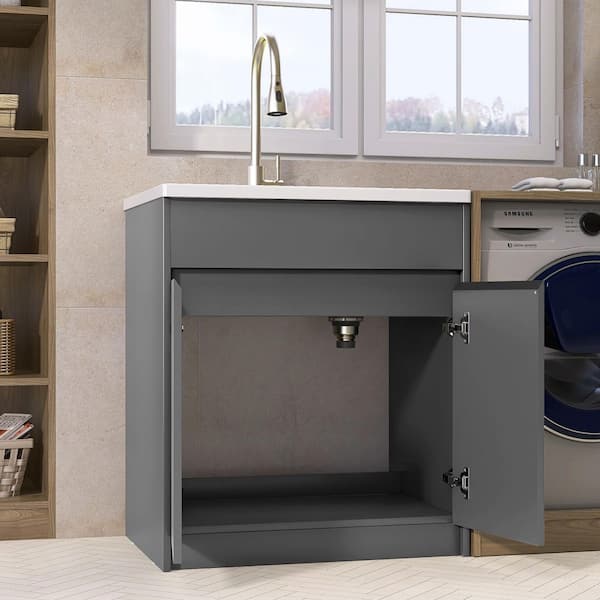 Zeafive Lau 29.5 in.W x 21.5 in.D x 34 in.H Freestanding Bath
