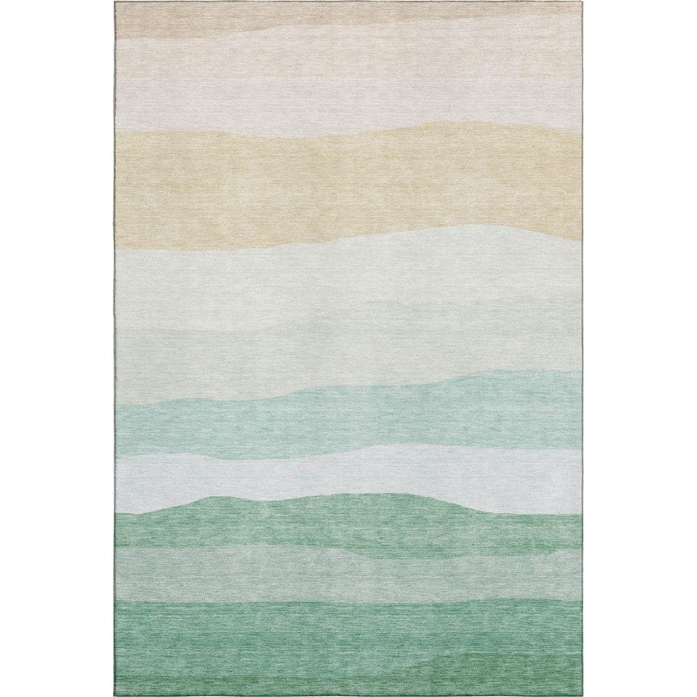 Mayfield Premium Machine Washable Abstract AMF2023 Teal 5 ft. x 7 ft. 6 in. Area Rug price history on PriceWatchPro